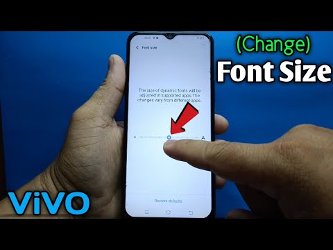 How to change font size on ViVO Y20i