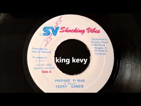 Terry Ganzie - Prepare Fi War - Shocking Vibes 7" 1992