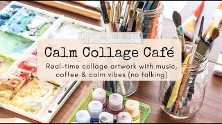 Mixed Media Art Tutorial: Real-Time Paper Collage Process (ASMR No Talking)
