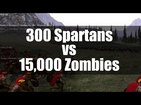 300 Spartans vs 15,000 Zombies - Epic Battle Simulator