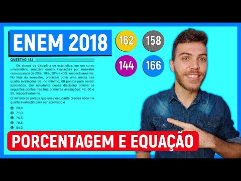 🛑WEIGHTED AVERAGE - 162 Enem 2018 - Students in the statistics course at a university