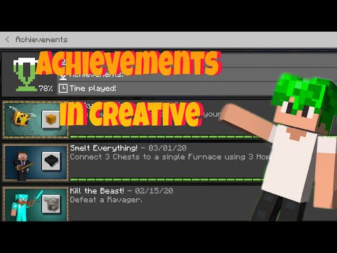 Get ACHIEVEMENTS in CREATIVE Mode in MinecraftPE || Complete achievements in creative || Sorukho ||