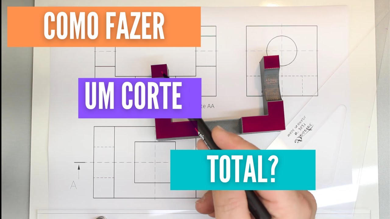 Curso de desenho técnico - Corte total - Vídeo #1 - Aprenda a fazer com modelos reais, na prática!