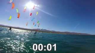 preview picture of video 'La Ventana Kite Foil Gold Cup 2015 - Race 2 Start'