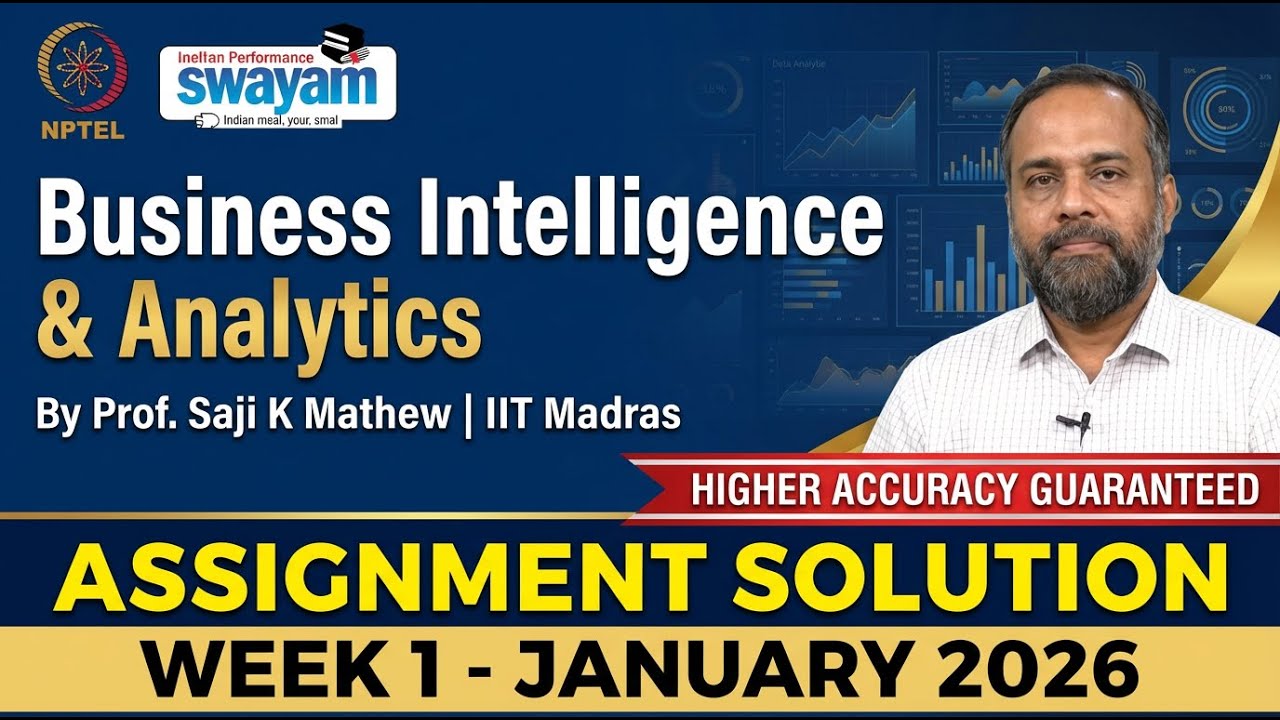 NPTEL Business Intelligence & Analytics: Week 1 Assignment Solution | Jan 2026 | 100% Accurate