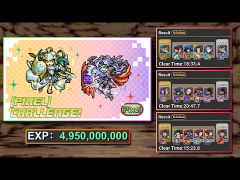Pixel Title Challenge with Doma, Narumi, and Kafka Teams | 1 Billion Base EXP! | Puzzle and Dragons