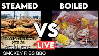 Going Live, talking cooking seafood especially BLUE CRABS
