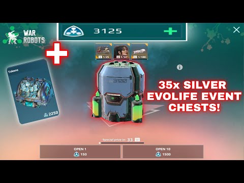 OPENING 35 (150) SILVER EVOLIFE SPECIAL DELIVERY CHESTS IN WAR ROBOTS!