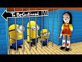 MINIONS ESCAPED FROM SQUID GAME DOLL vs MINION ZOMBIES in MINECRAFT - Gameplay green light red light