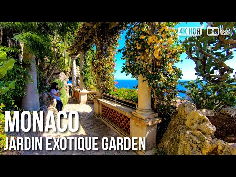 Jardin Exotique Garden and Cave - 🇲🇨 Monaco [4K HDR] Walking Tour