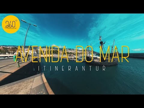 [360°] Virtual Tour - Avenida do Mar, Funchal, Madeira Island, Portugal. (360° Video)