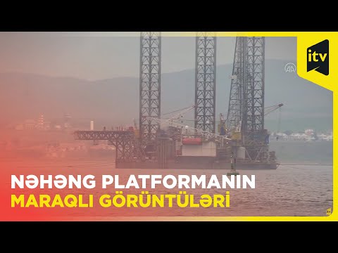 Nəhəng "Aras Driller" platforması Çanaqqala körpüsünün altından suya batırılaraq keçirildi