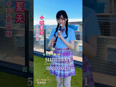 小城夏天☀️中音直笛C調教學附簡譜
