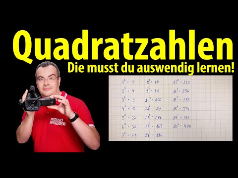 Square numbers up to 20 must be memorized! (with learning aid) |  Lehrerschmidt