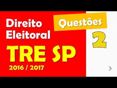 Questão Direito Eleitoral Concurso TRE SP 2016 2017 #2