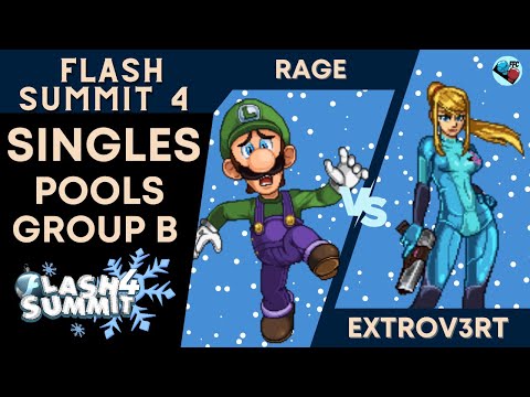 UL/RM Rage (Luigi) vs AFM Extrov3rt (Zero Suit Samus) - SSF2 Pool B - Flash Summit 4