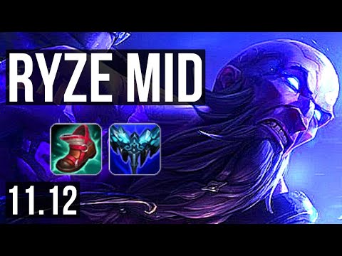 RYZE vs ZILEAN (MID) | 400+ games, 7/2/5, 800K mastery, Dominating | KR Master | v11.12