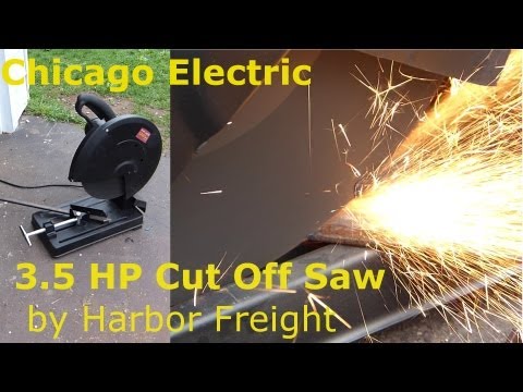 Chicago Electric  3-1/2 HP 14" Industrial Cut-Off Saw review and test