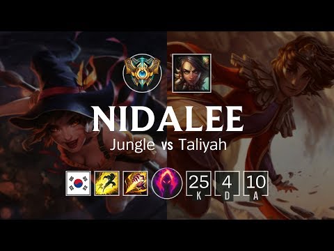 Nidalee Jungle vs Taliyah - KR Challenger Patch 8.22