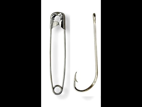 Homemade fishhook with just 1 pin in 1 minute 🎣🐟 #Shorts