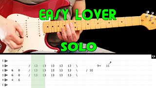 EASY LOVER - Guitar lesson - Guitar solo (with tabs) - Phil Collins &amp; Philip Bailey - fast&amp;slow