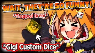 Gigi Couldn't Stop Laughing when she saw her Custom Dice for the First Time...