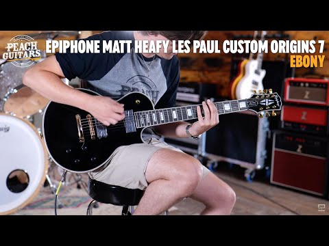 Epiphone Artist Collection | Matt Heafy Les Paul Custom Origins - 7-String - Ebony image 11