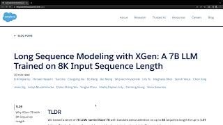 Building a summarizer using XGen-7b: Fully open source LLM by Salesforce