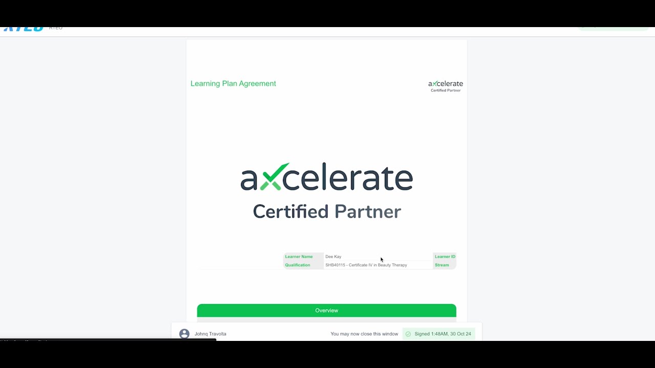 Learning Plan Agreement Template Setup Tutorial