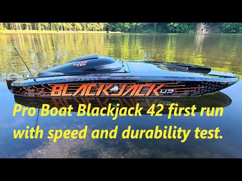 Pro Boat Blackjack 42 8S first run with speed & durability test