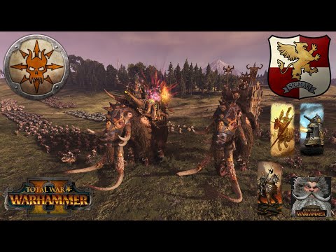 Steam Tank vs Double war Mammoth - Empire vs Norsca - Total War Warhammer 2