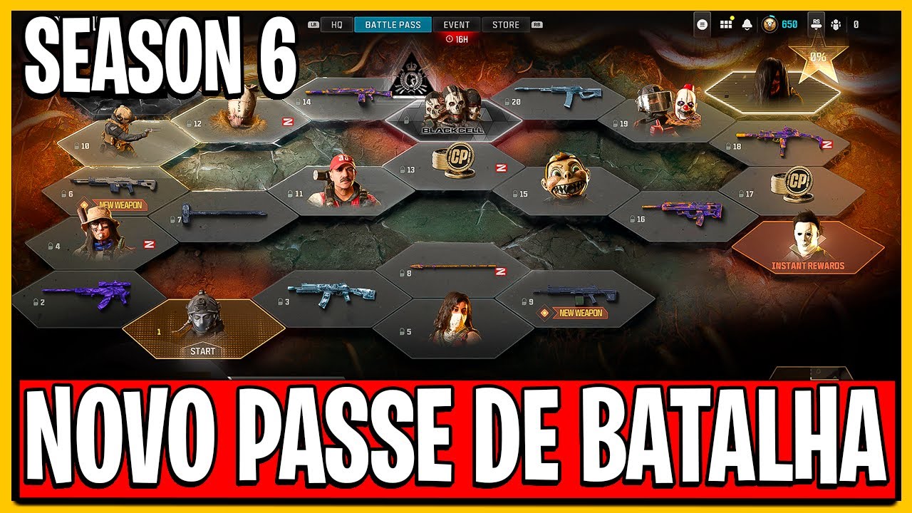 OFICIAL! NOVO PASSE DE BATALHA SEASON 6 E BLACKCELL WARZONE 3! NOVAS ARMAS E OPERADORES WARZONE 3