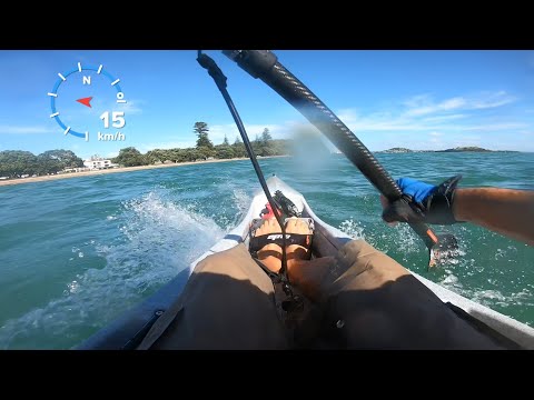 Fun at the beach with the V7 surf ski!