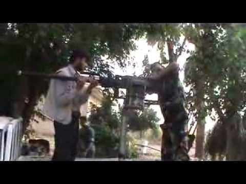 تجهيز رشاش 14.5 لضرب أحد حواجز النظام في قرية جبورين في ريف حمص الشمالي