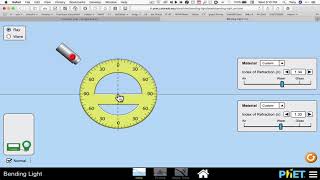 Bending Light PhET Tools explained