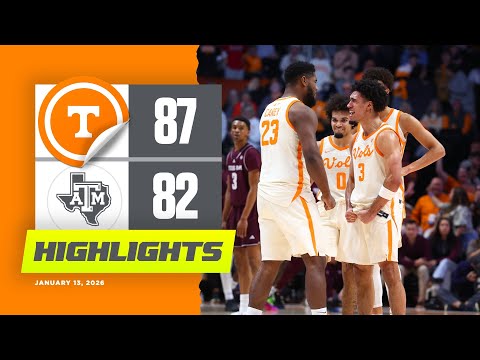 HIGHLIGHTS | No. 24 Vols 87, Texas A&M 82 (Jan. 13, 2026)