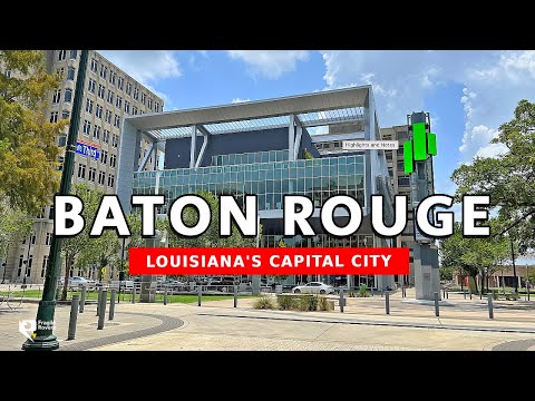 BATON ROUGE Walking Tour 4K - Walking in Louisiana Capital City's Downtown