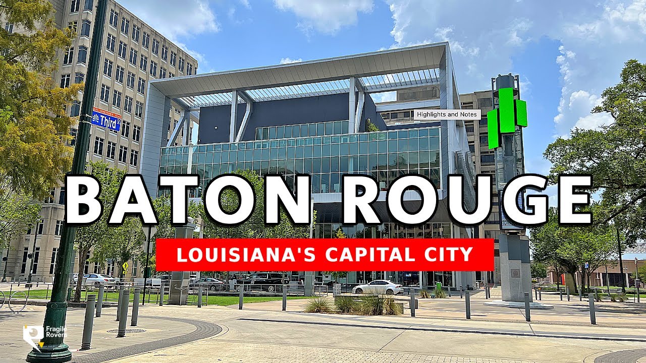 Immersive street-level walking tour through Baton Rouge, LA, United States, showcasing authentic urban landscapes, local architecture, and the vibrant atmosphere of the city's neighborhoods