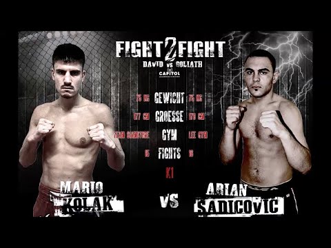 Fight 2 Fight 2013:  Mario Kolak vs Arian Sadicovic