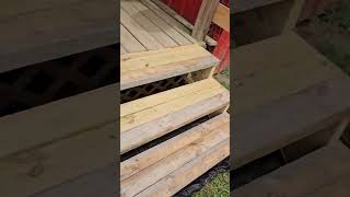 Porch Log: Secure boards and add support.
