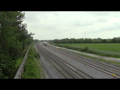 Irish Rail 22000 DMU 22030 passes Stacumny Bridge