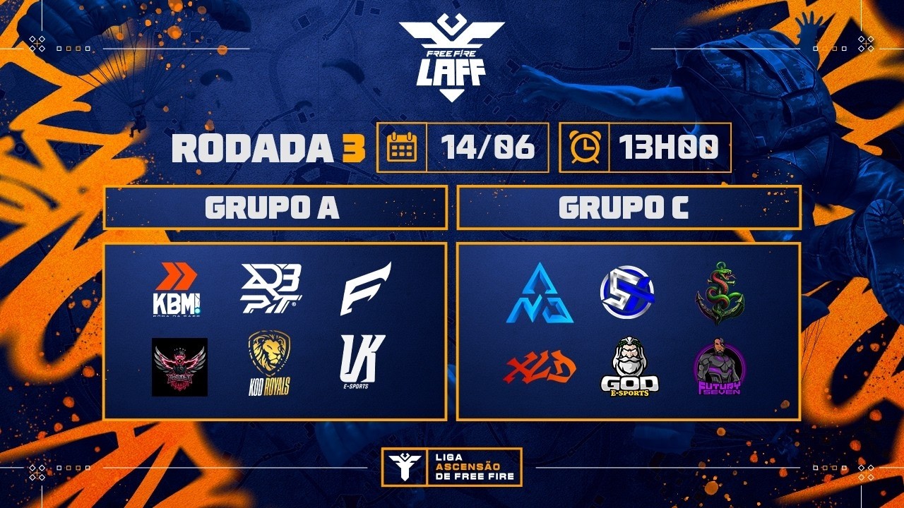 🚨 LAFF | SÉRIE B 🏆 RODADA 03 - GRUPOS A e C | FREE FIRE AO VIVO🚨 #freefire