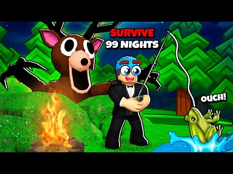 I SURVIVE 99 NIGHTS in the FOREST | Roblox | FISHING PERO PALAKA ANG NAHULI!