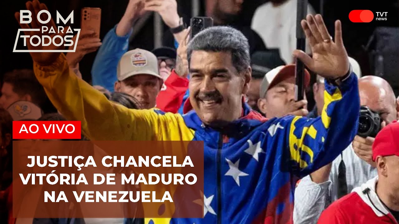 #AOVIVO Supremo Tribunal de Justiça chancela vitória de Maduro na Venezuela | Bom Para Todos 22.08