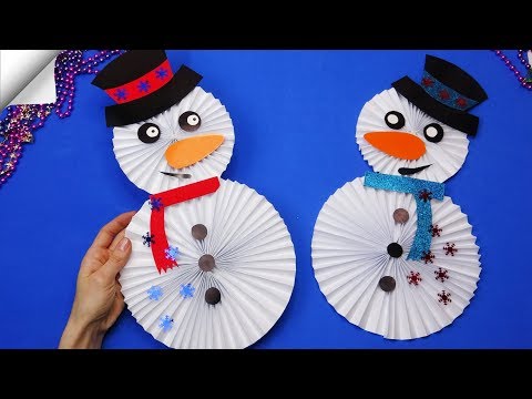 How to make paper snowman DIY christmas