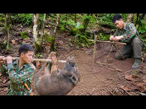 Wild Boar Tracking and Trapping Skills | Ultimate Solo Survival Adventure