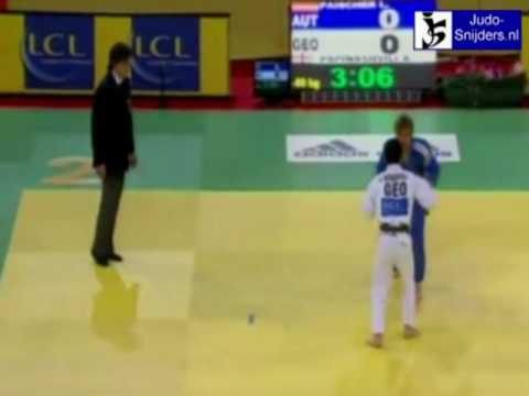 Judo 2009 Paris: Paischer (AUT)  Papinashvili (GEO) [-60kg].