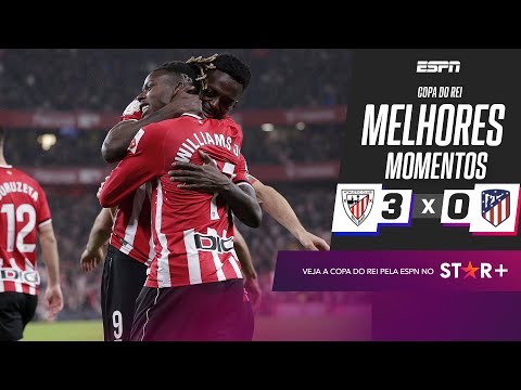 Gols e lances de Athletic Bilbao x Atlético de Madri