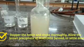 Determination of the Dissolved oxygen in the given water sample