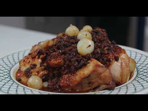 Jidori Chicken in Mushroom Wine Sauce